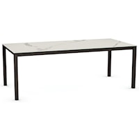 Customizable Nicholson Table with Marble-Look Top