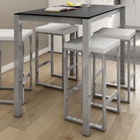 Customizable Counter Height Harrison Pub Table with Glass Top