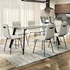 Amisco Urban 7-Piece Lidya Table Set with Glass Top