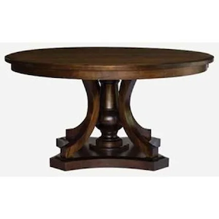 Solid Wood Customizable Round Pedestal Table