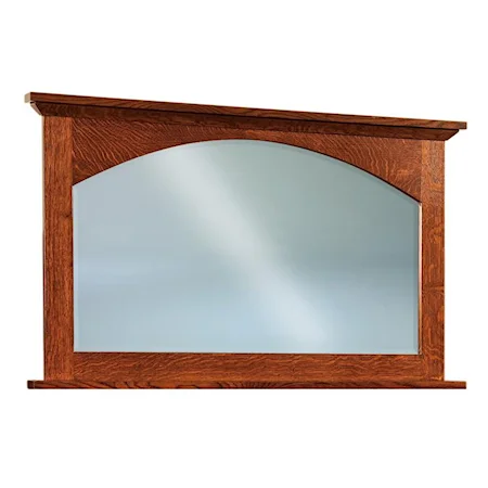 Arched Dresser Mirror with Wood Frame