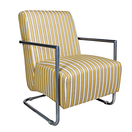 Roscoe Silver Metal Arm Chair