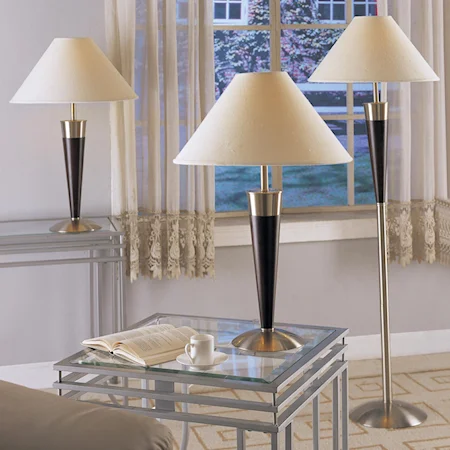 3 Piece Lamp Set and Shades