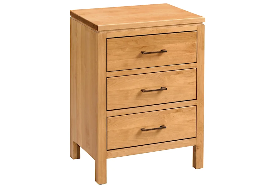 2 West 3 Drawer Night Stand by Archbold Furniture at Esprit Decor Home Furnishings