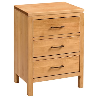 Archbold Furniture 2 West 3-Drawer Night Stand