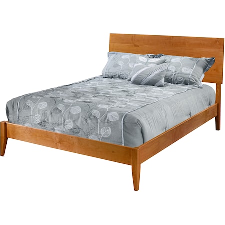 Queen Modern Platform Solid Wood Bed