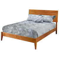 King Modern Platform Solid Wood Bed