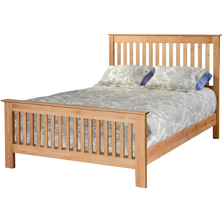 Full Solid Wood Slat Bed