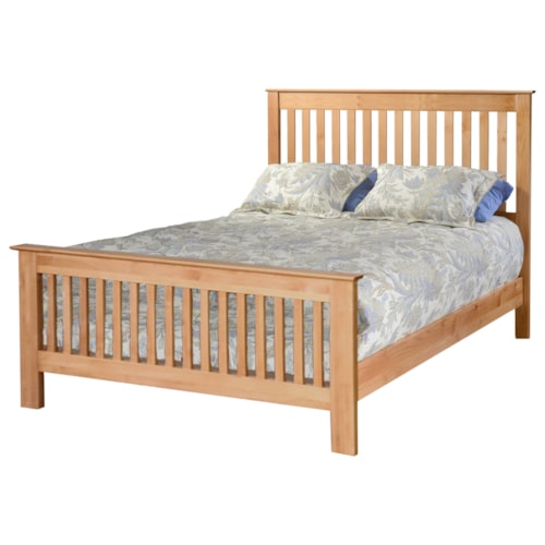 Rustic Solid Wood Full Slat Bed