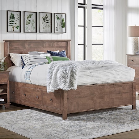 Queen Elevated Storage Bed