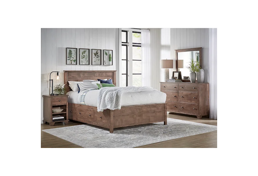 DO NOT USE - Shaker Elevated Storage Bed Bedroom Group by Archbold Furniture at Town and Country Furniture 