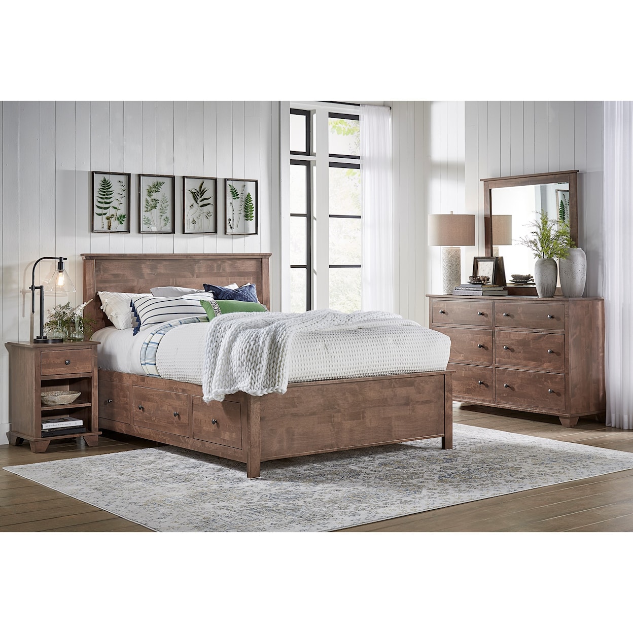Archbold Furniture DO NOT USE - Shaker Elevated Storage Bed Bedroom Group