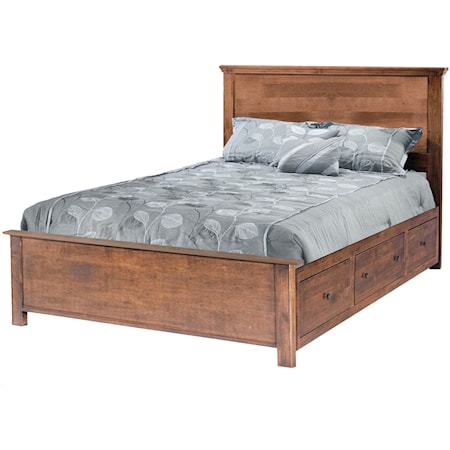 Queen Elevated Storage Bed