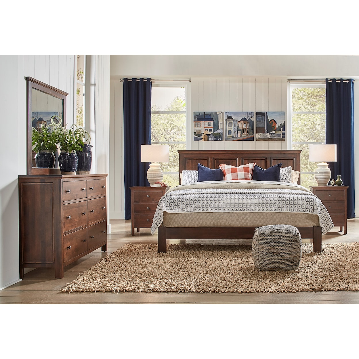 Archbold Furniture Heritage Raised Panel Bed Bedroom Group