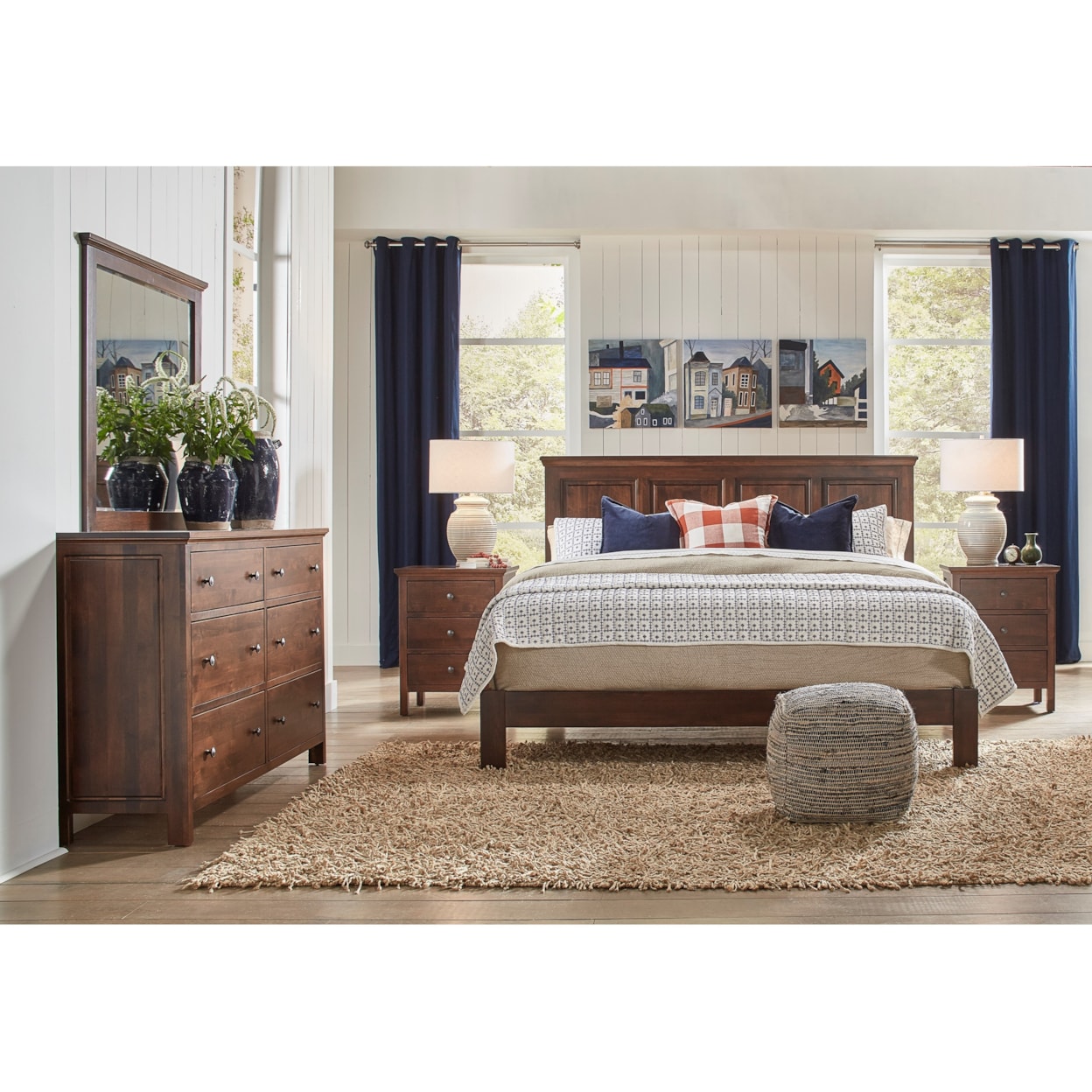 Archbold Furniture Heritage Raised Panel Bed Bedroom Group