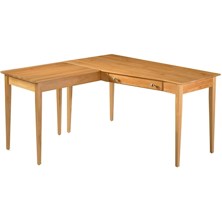 L Shape Table Desk with Single Drawer