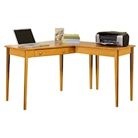 L Shape Table Desk with Single Drawer