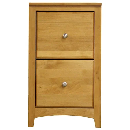 2 Drawer File Cabinet with Small Knob Hardware
