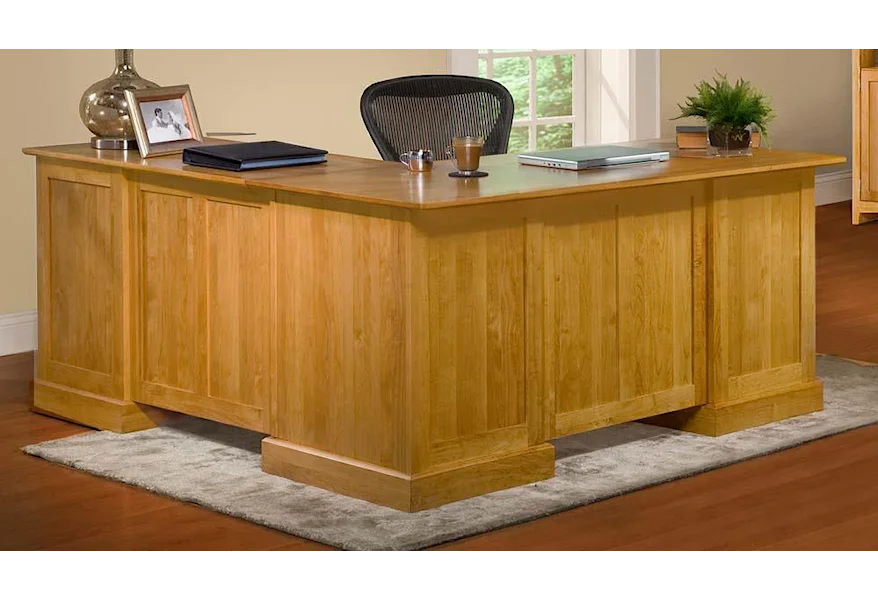 Home Office L Shape Desk and Return by Archbold Furniture at Mueller Furniture