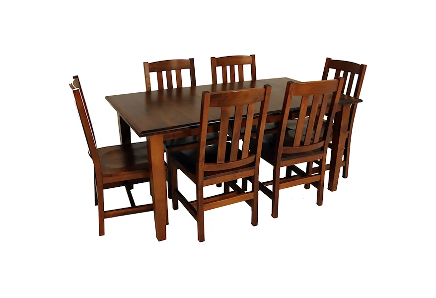 Amish Essentials Casual Dining 7-Piece Dining Set by Archbold Furniture at Gill Brothers Furniture