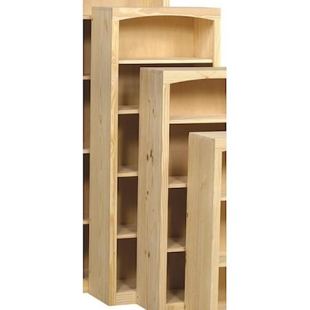 Solid Pine Bookcase with 4 Open Shelves