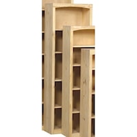 Customizable 24 X 72 Solid Pine Bookcase with 4 Open Shelves