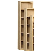 Customizable 24 X 84 Solid Pine Bookcase with 5 Open Shelves
