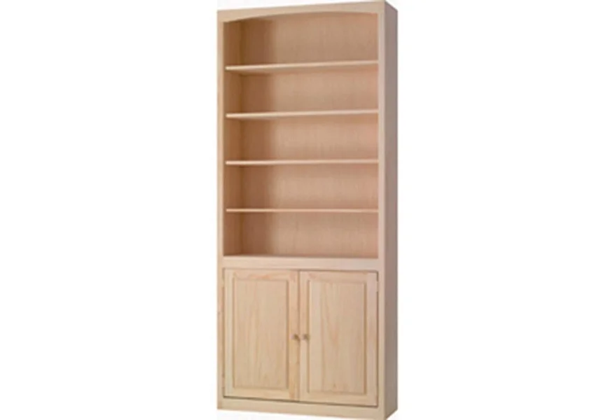 Pine Bookcases Bookcase with Doors by Archbold Furniture at Mueller Furniture