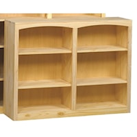 Customizable 48 X 36 Solid Pine Bookcase with 4 Open Shelves