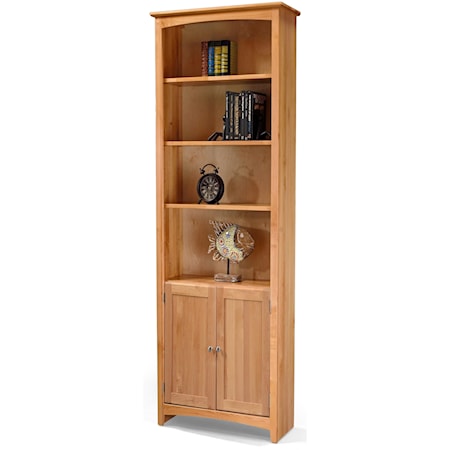 Alder Bookcase with Doors