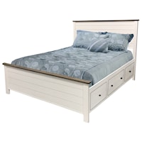 Twin 2-Tone Storage Bed with 6 Drawers
