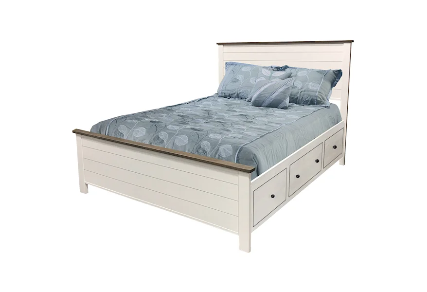 DO NOT USE - Shaker King 2-Tone Storage Bed by Archbold Furniture at Esprit Decor Home Furnishings