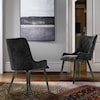 Armen Living Alana Midnight Upholstered Dining Chair