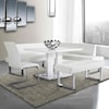 Armen Living Amanda 4-Piece Dining Set with Benches