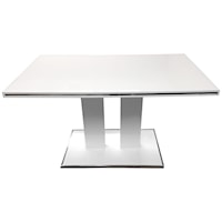Contemporary White Rectangular Dining Table
