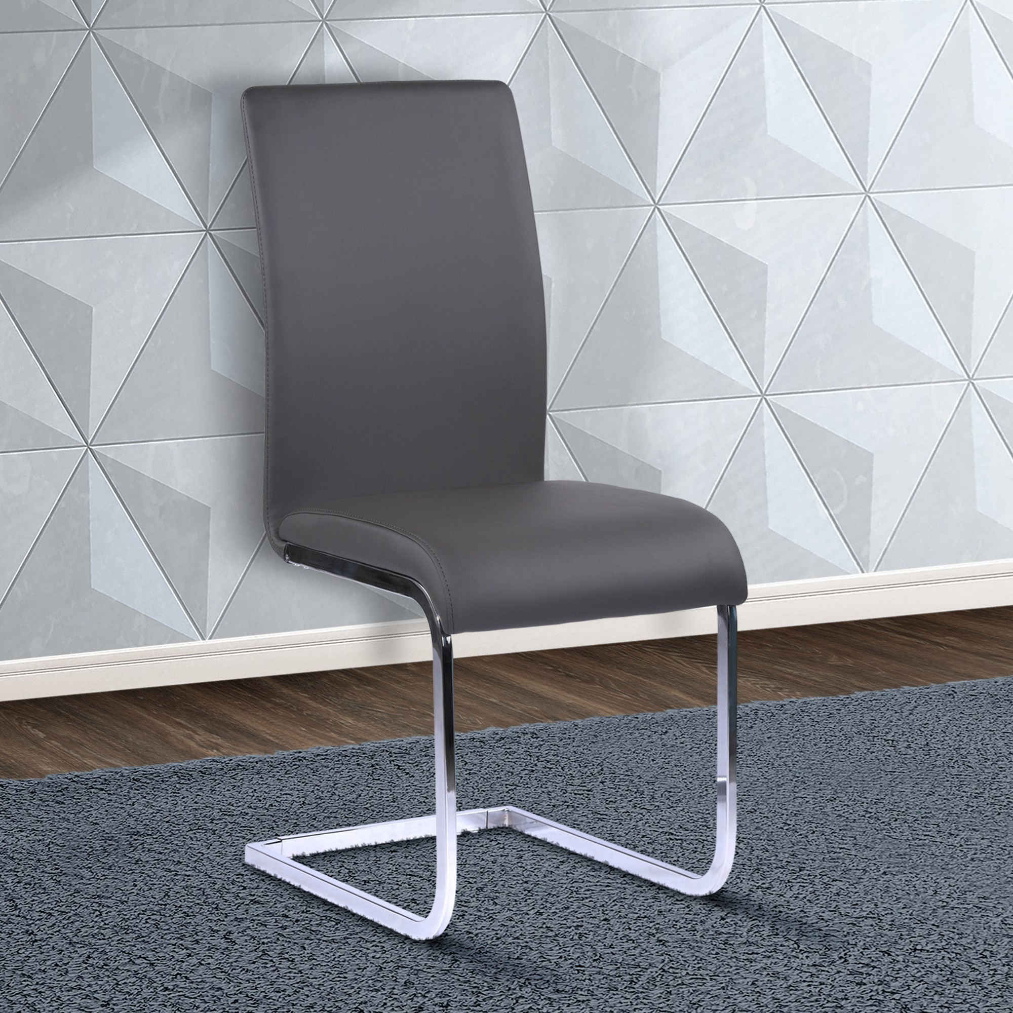 Armen Living Amanda Vinyl Dining Chair