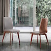 Armen Living Treviso Dining Chairs in Walnut Finish