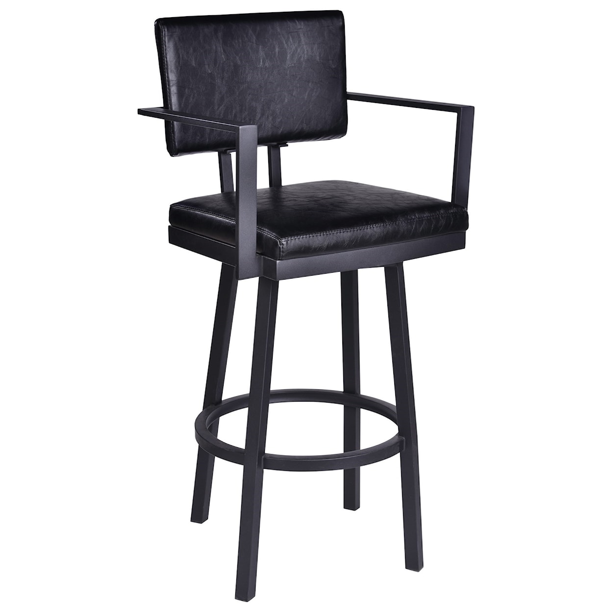 Armen Living Balboa 26” Counter Height Barstool with Arms