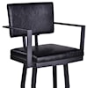 Armen Living Balboa 26” Counter Height Barstool with Arms