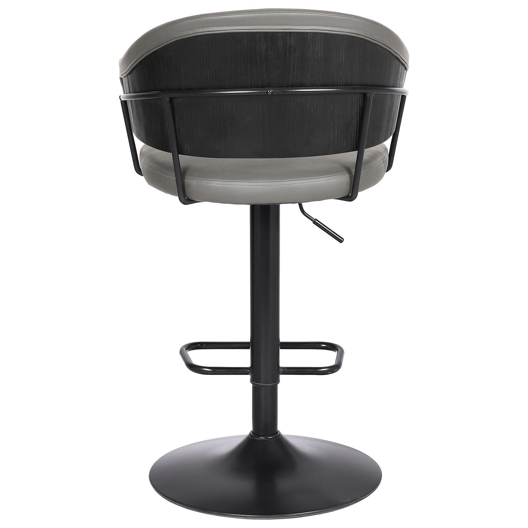Black adjustable height top bar stools