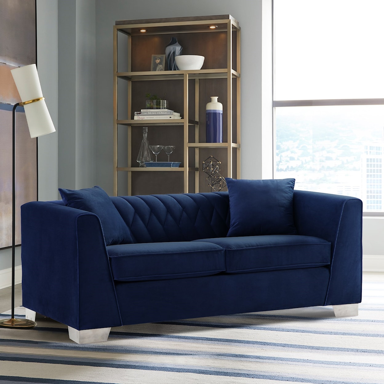 Armen Living Cambridge  Contemporary Loveseat