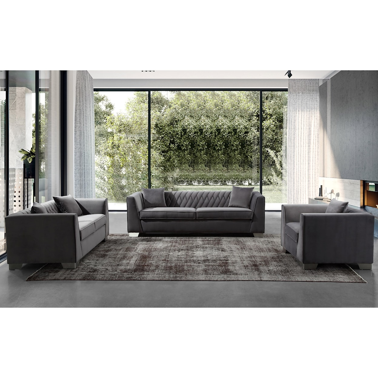 Armen Living Cambridge  Contemporary Sofa