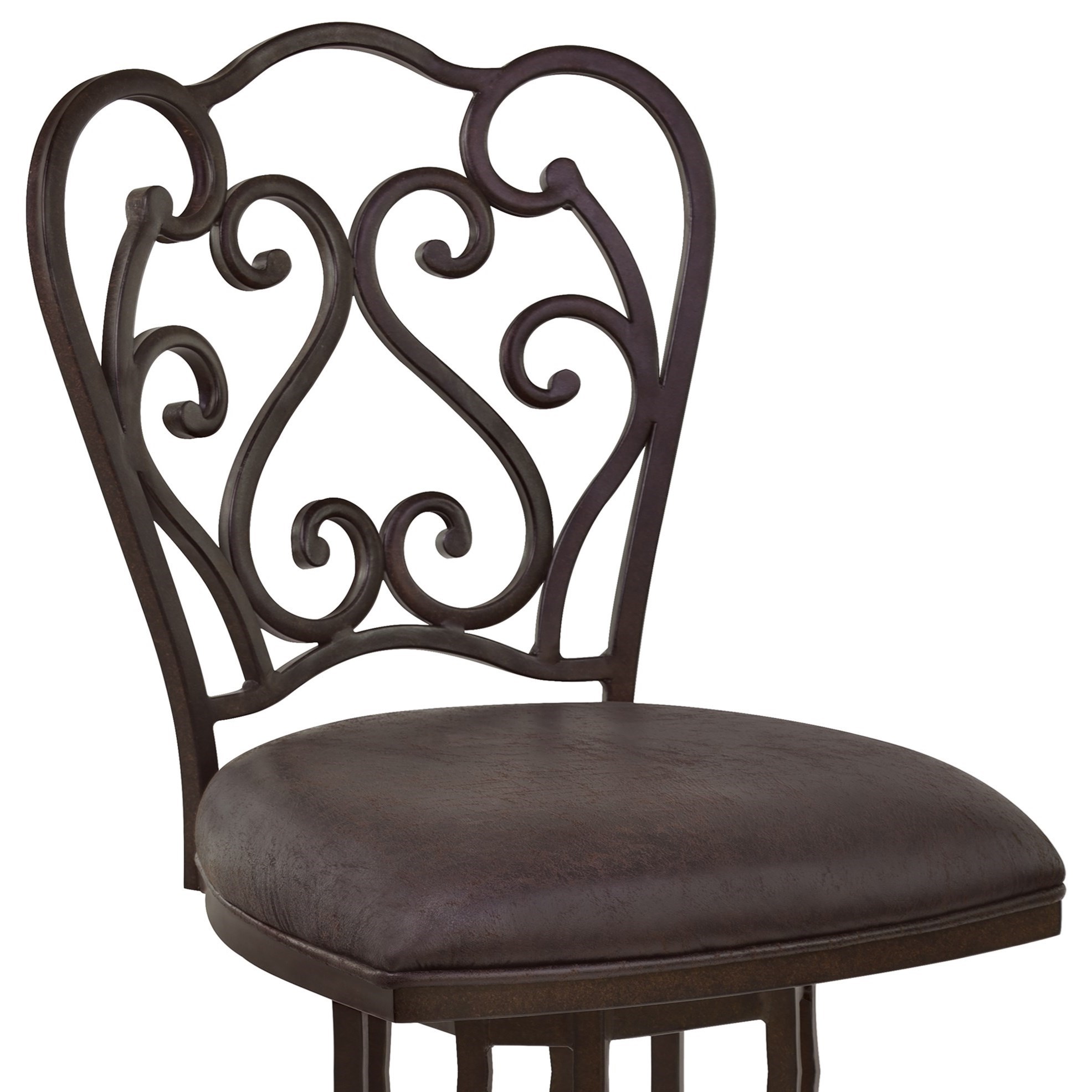 Armen Living Celeste 30" Bar Height Metal Swivel Barstool