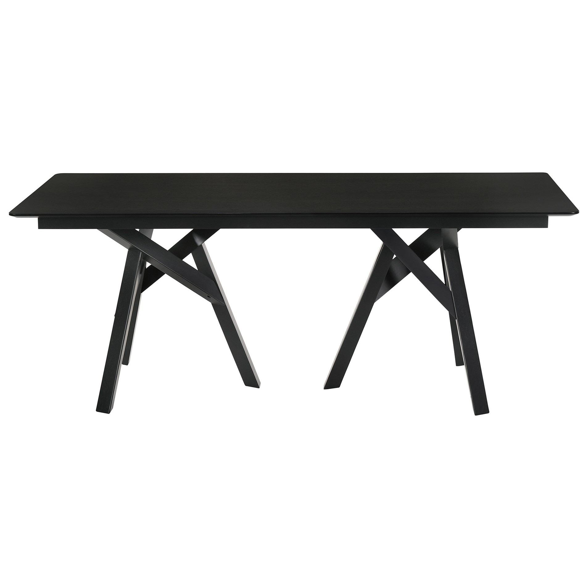 Armen Living Cortina Mid-Century Modern Black Wood Dining Table