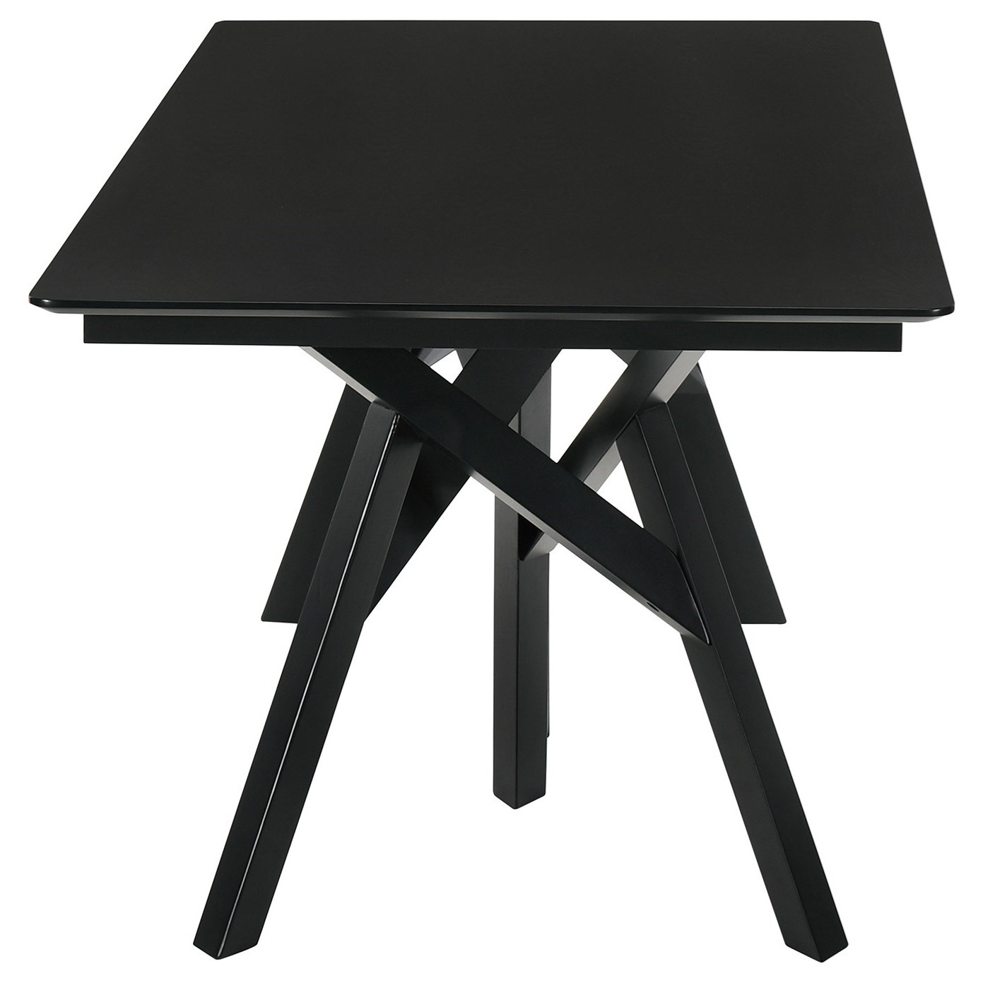 Armen Living Cortina Mid-Century Modern Black Wood Dining Table