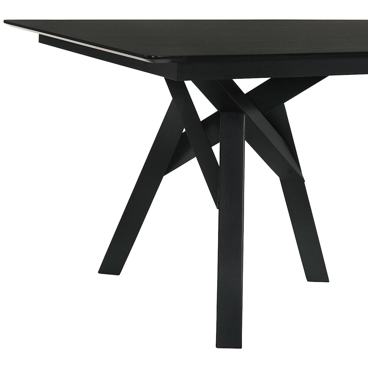 Armen Living Cortina Mid-Century Modern Black Wood Dining Table