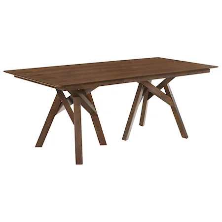 79" Mid-Century Modern Wood Dining Table with Walnut Legs