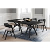 Armen Living Cortina 5-Piece Black Dining Set