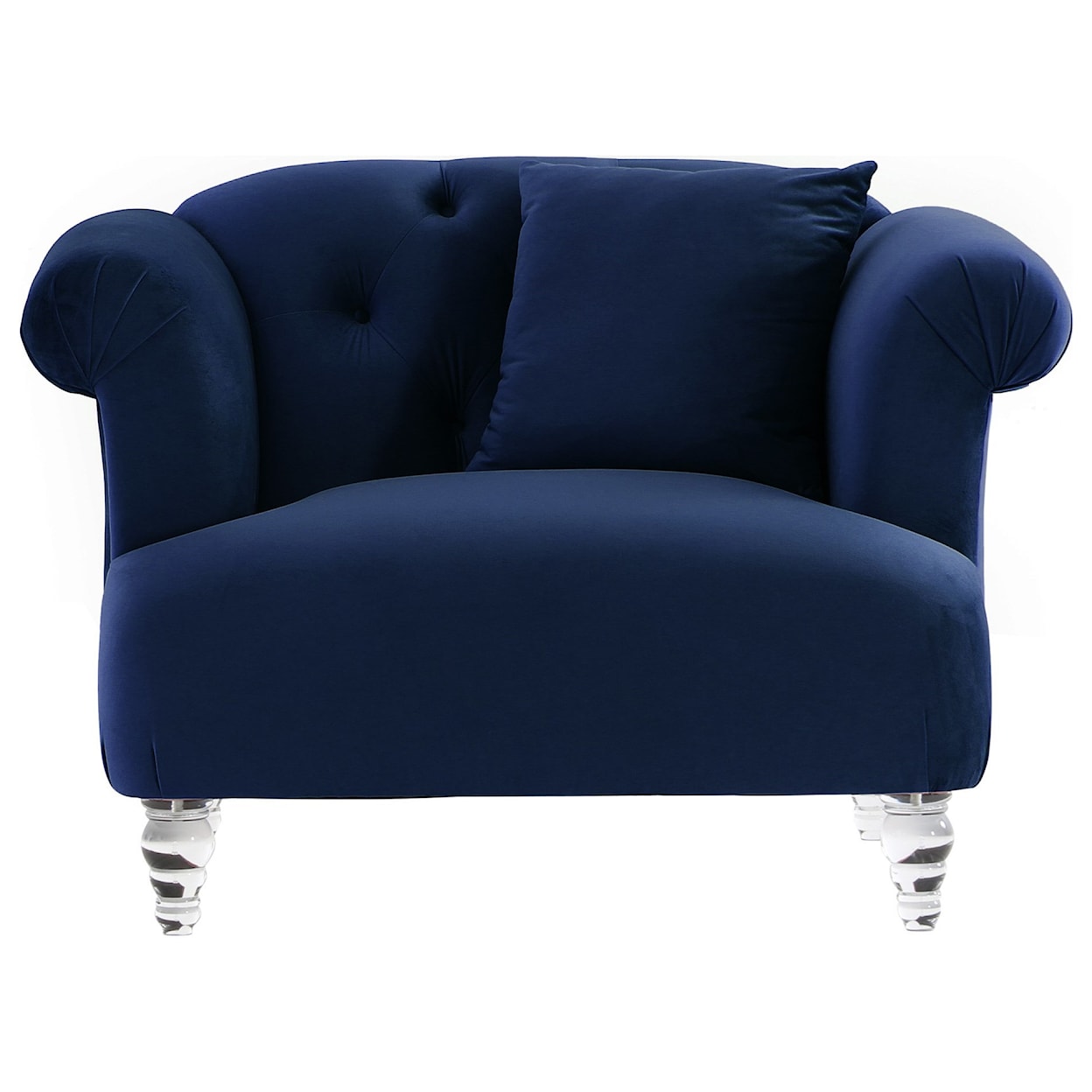 Armen Living Elegance Contemporary Chair in Velvet