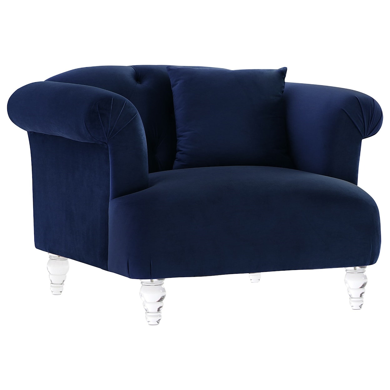 Armen Living Elegance Contemporary Chair in Velvet